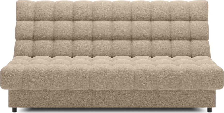 Béžová rozkládací/s úložným prostorem pohovka z textilie bouclé 197 cm Clareta – ELTAP ELTAP