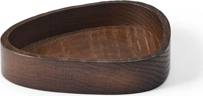 Hnědý dekorativní dřevěný úložný box 14x12