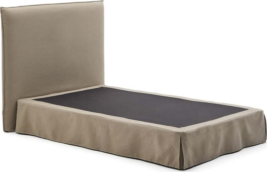 Taupe čalouněná jednolůžková postel 90x200 cm Jaira – Kave Home Kave Home