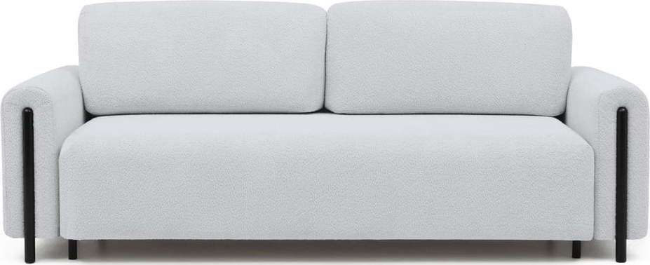 Šedá rozkládací/s úložným prostorem pohovka z textilie bouclé 244 cm Arcadova – ELTAP ELTAP