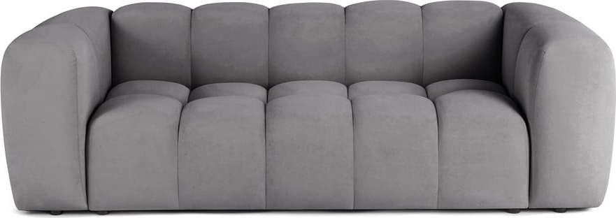 Šedá sametová pohovka 225 cm Cube – Bonami Selection Bonami Selection