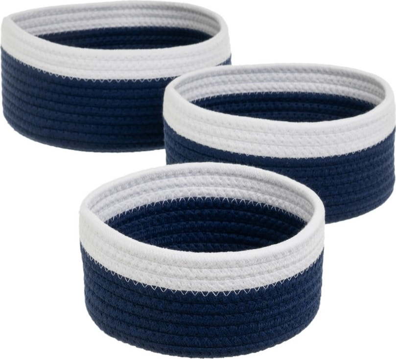 Látkové košíky v sadě 3 ks ø 26x11 cm – Casa Selección Casa Selección