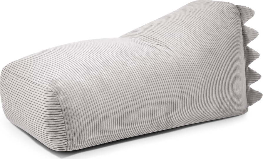 Světle šedý manšestrový dětský sedací vak Snug 130 Dragon – SLOWDOWN SLOWDOWN