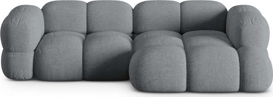 Šedá rohová pohovka (pravý roh/s lenoškou) Loretto – Cosmopolitan Design Cosmopolitan design