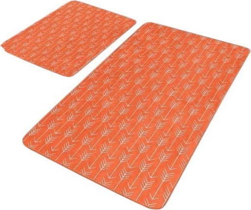 Sametové koupelnové předložky v terakotové barvě v sadě 2 ks 60x100 cm – Mila Home Mila Home