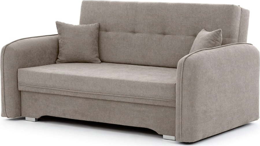 Béžová žinylková rozkládací/s úložným prostorem pohovka 155 cm Laine – ELTAP ELTAP