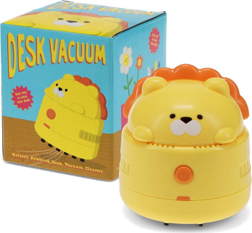 Žlutý kovový/plastový stolní vysavač Lion – Rex London Rex London