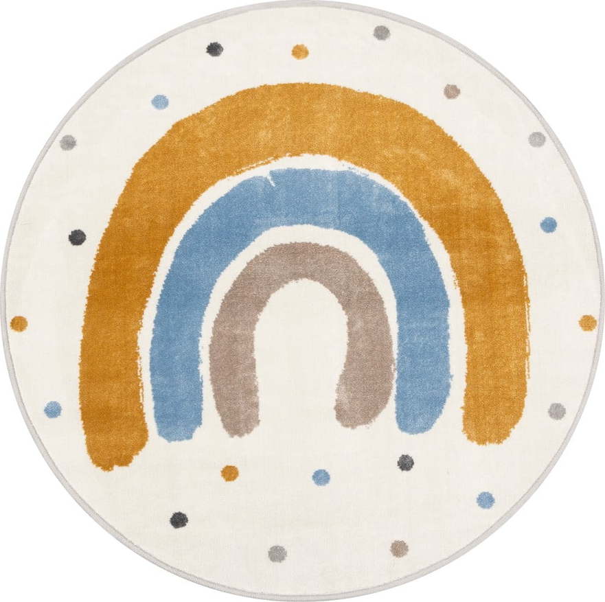 Okrově žlutý/slonovinový dětský koberec ø133 cm Joyful Gold – FD FD