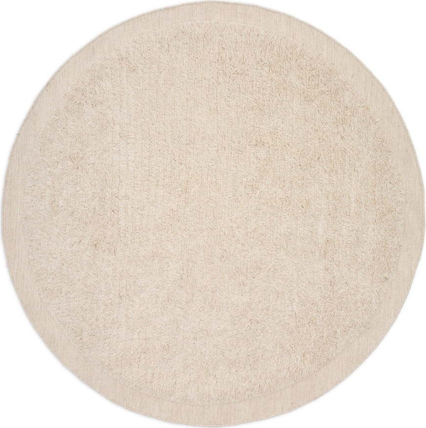 Krémový ručně tkaný vlněný kulatý koberec ø 200 cm Marely – Kave Home Kave Home