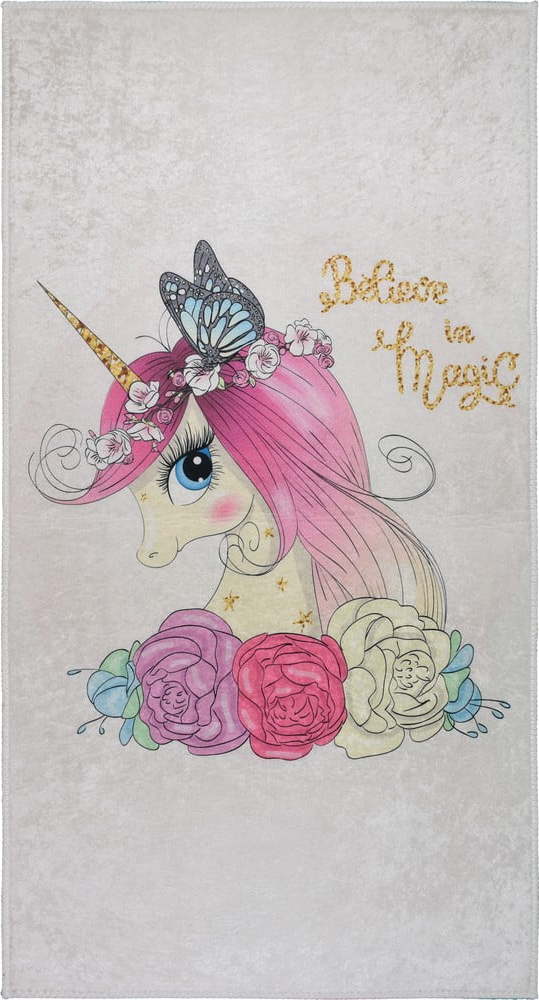 Slonovinový pratelný dětský koberec 120x180 cm Cute Unicorn – Vitaus Vitaus