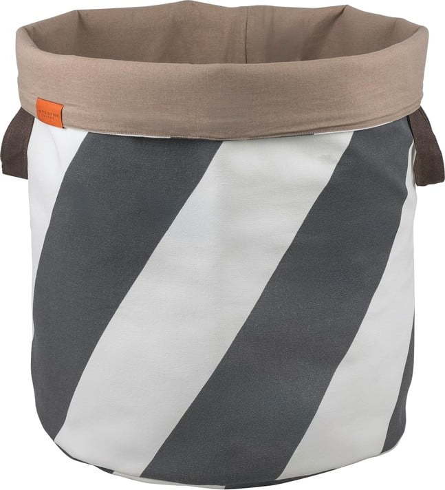 Šedý/krémový látkový koš na prádlo 5 l Diagonal – Mette Ditmer Denmark Mette Ditmer Denmark