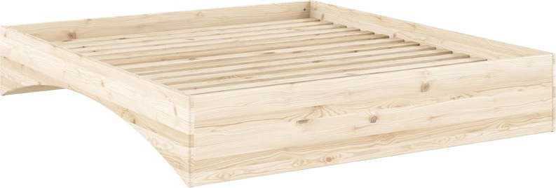 Dvoulůžková postel z borovicového dřeva bez čela 180x200 cm v přírodní barvě Orbit – Karup Design Karup