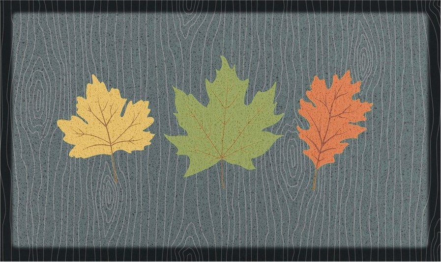 Rohožka 40x70 cm Autumn Leaves on Green – Artsy Doormats Artsy Doormats