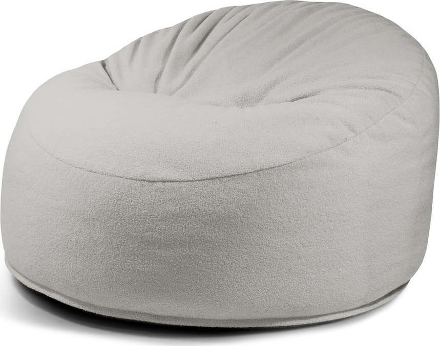 Světle šedý sedací vak z textilie bouclé Om 110 – SLOWDOWN SLOWDOWN