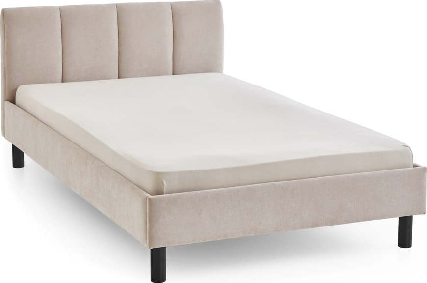 Béžová čalouněná dvoulůžková postel bez roštu 140x200 cm Joker – Meise Möbel Meise Möbel