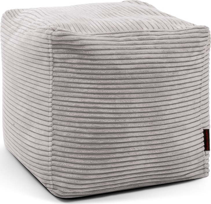 Světle šedý manšestrový sedací vak Up! MooG – SLOWDOWN SLOWDOWN