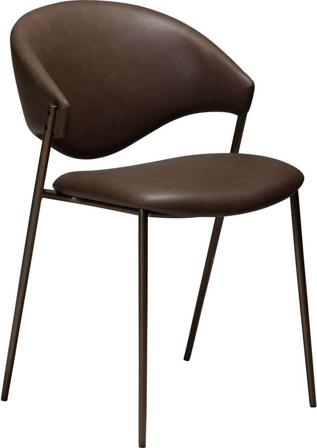 Tmavě hnědá jídelní židle z imitace kůže Zone – DAN-FORM Denmark ​​​​​DAN-FORM Denmark