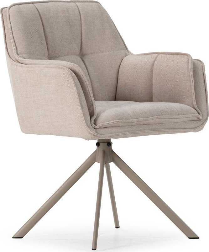 Béžová čalouněná jídelní křesla v sadě 2 ks Keiko – Marckeric Marckeric