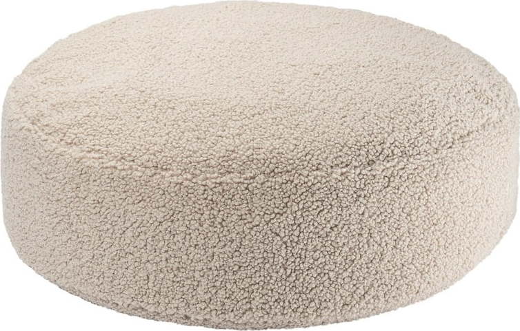 Světle hnědý dětský sedací vak z textilie bouclé Round – Wigiwama Wigiwama