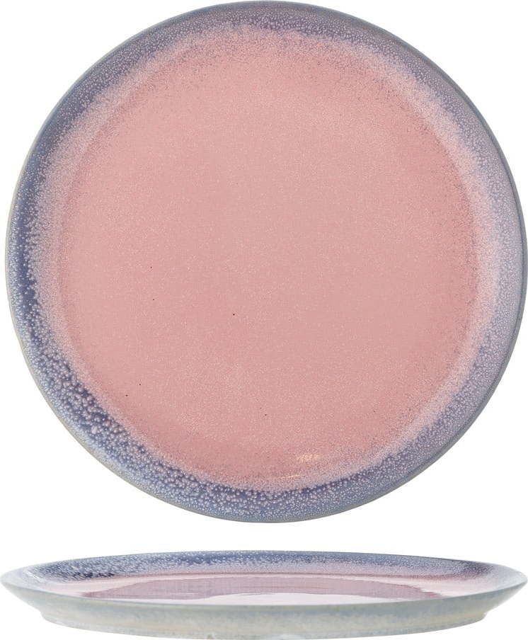 Světle růžový talíř z kameniny ø 26