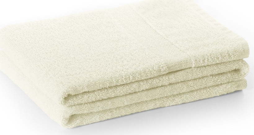 Krémový froté bavlněný ručník 30x50 cm Marina – DecoKing Restilo