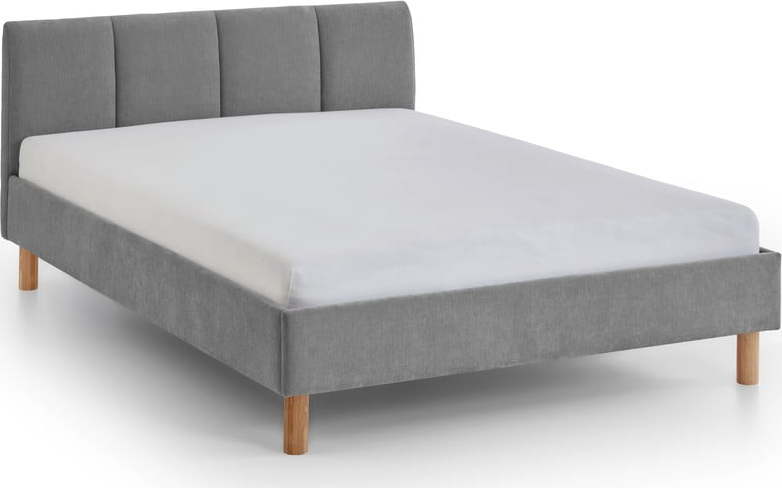 Šedá čalouněná dvoulůžková postel bez roštu 140x200 cm Joker – Meise Möbel Meise Möbel