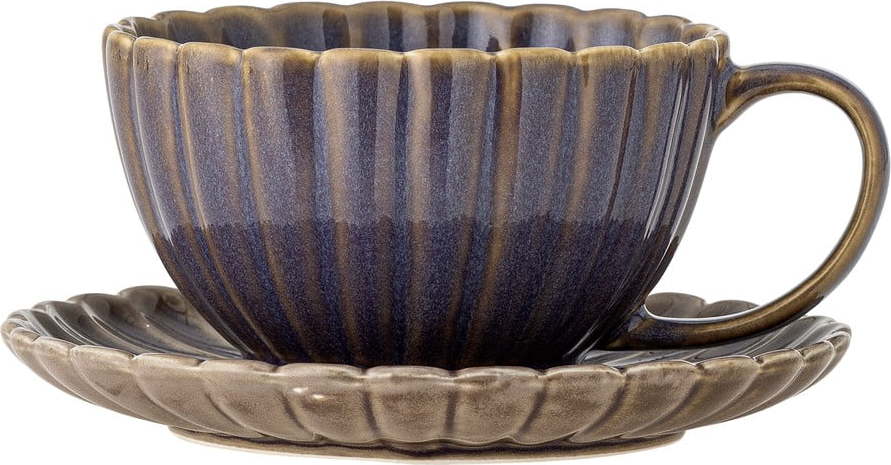Fialový šálek na cappuccino z kameniny 220 ml Latina – Bloomingville Bloomingville