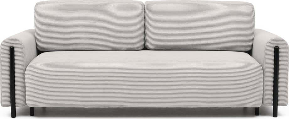 Béžová manšestrová rozkládací/s úložným prostorem pohovka 244 cm Arcadova – ELTAP ELTAP