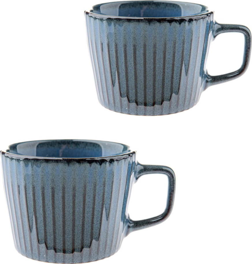 Modré hrnky v sadě 2 ks na cappuccino z kameniny 190 ml Tone – Dakls Dakls