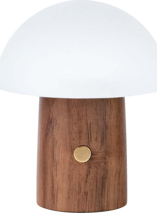 Bílá/v tmavě přírodní barvě LED stolní lampa (výška 7 cm) Alice Mushroom – Gingko Gingko