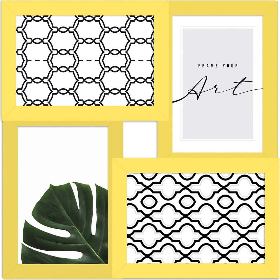 Žlutý rámeček na zeď 27x27 cm – knor knor
