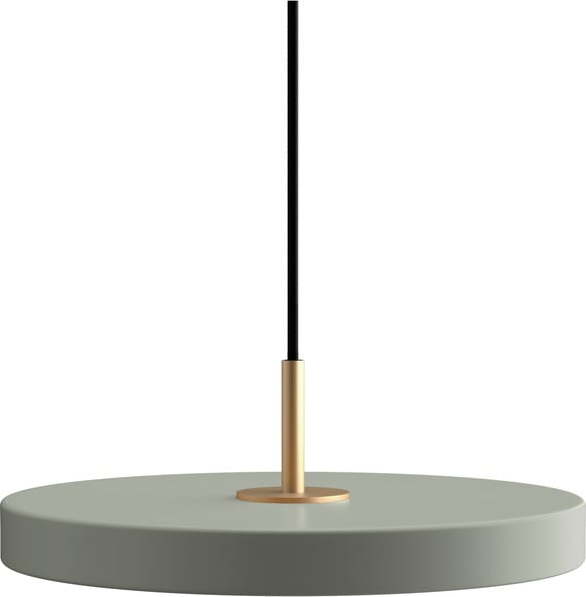 Šalvějově zelené kovové LED stmívatelné závěsné svítidlo s kovovým stínidlem ø 31 cm Asteria Plus – UMAGE UMAGE