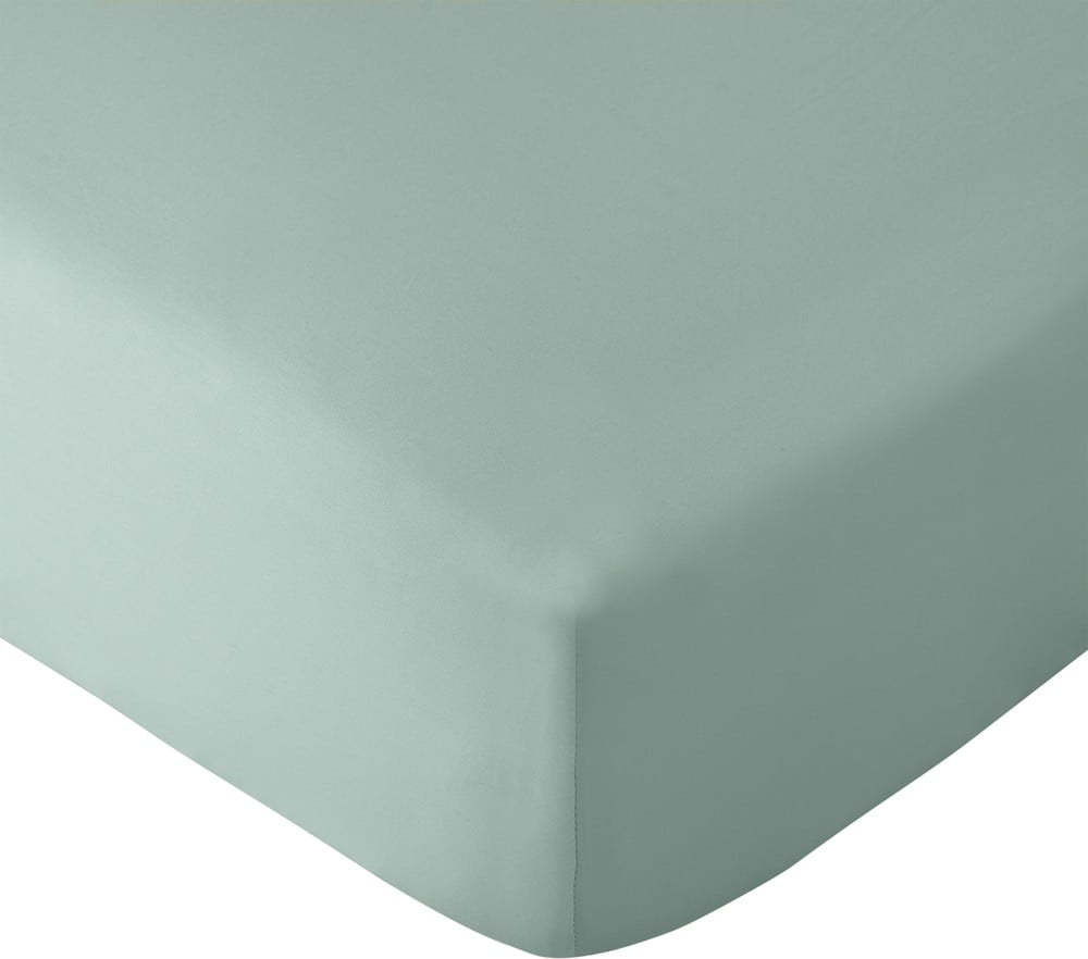 Zelené napínací prostěradlo 90x190 cm So Soft Non-Iron – Catherine Lansfield Catherine Lansfield