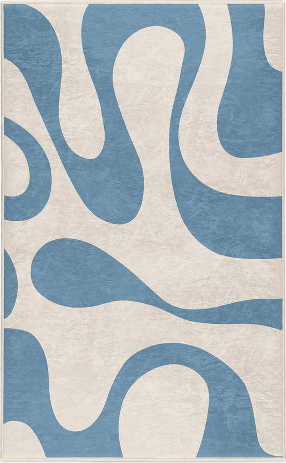 Modrý pratelný koberec 80x150 cm Blue Latte – Mila Home Mila Home