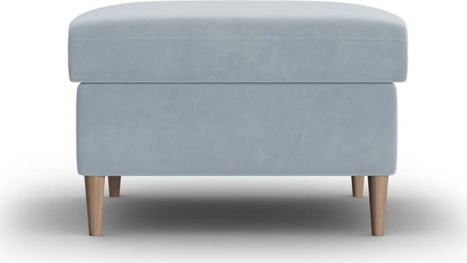 Světle modrá sametová podnožka Kyoto – Cosmopolitan Design Cosmopolitan design