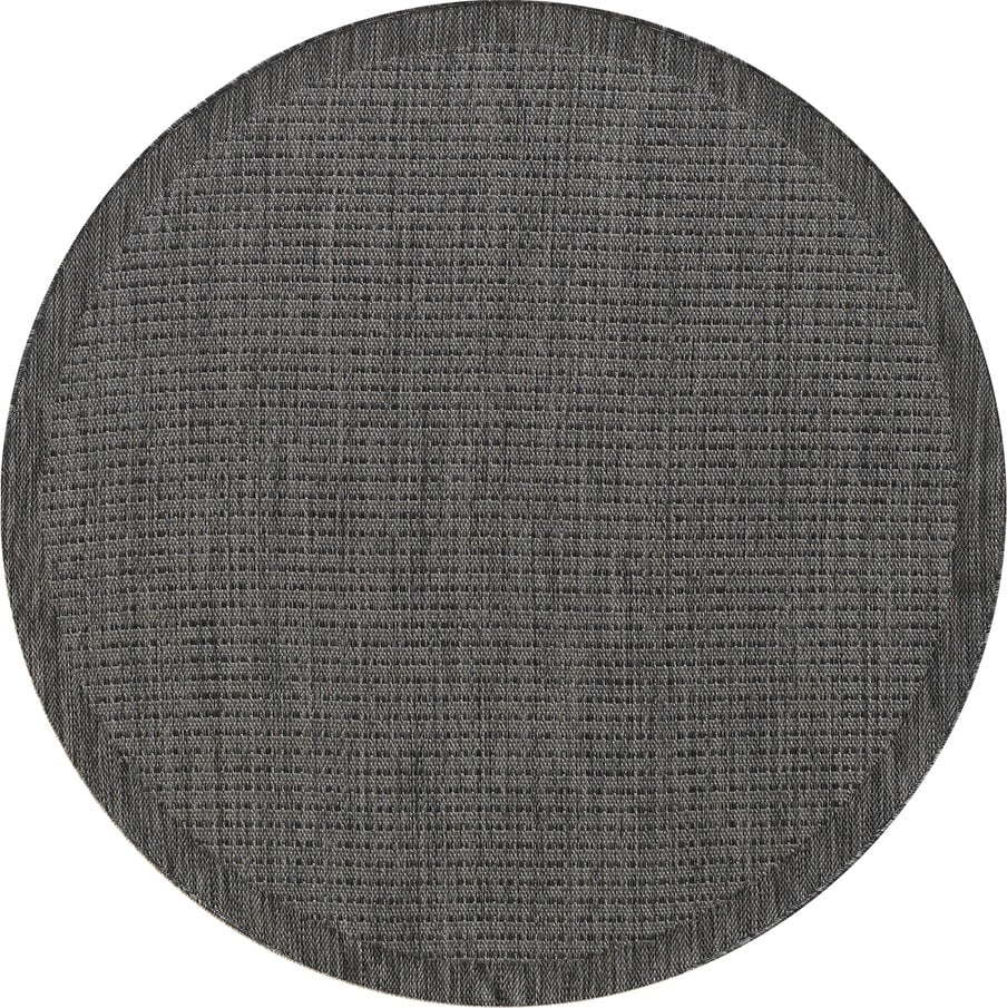 Tmavě šedý kulatý vnitřní a venkovní koberec ø 200 cm Giza 1410 – Ayyildiz Carpets Ayyildiz Carpets