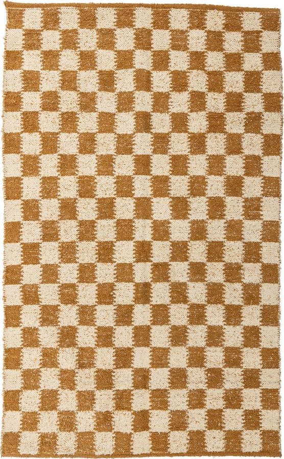 Béžový/jantarový bavlněný koberec 140x200 cm Chola – Bloomingville Bloomingville