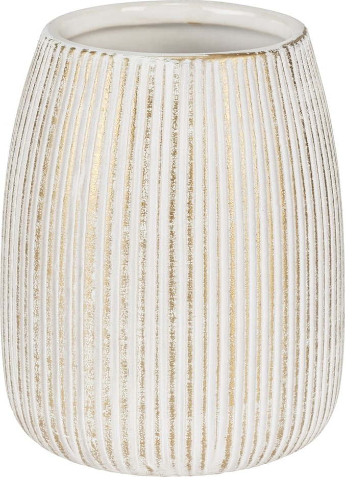 Bílý/ve zlaté barvě keramický kelímek na zubní kartáčky Pascoli – Wenko WENKO