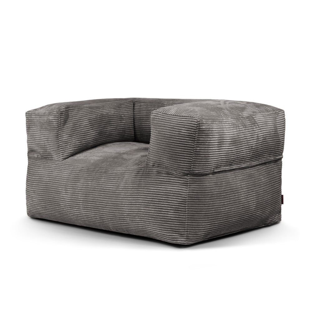 Tmavě šedý manšestrový sedací vak MooG – SLOWDOWN SLOWDOWN