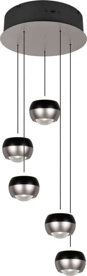 Černé/ve stříbrné barvě LED závěsné svítidlo ø 30 cm Orbit – Trio Select Trio Select