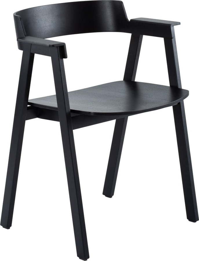 Černá jídelní židle s područkami z dubového dřeva Flip – Gazzda Gazzda