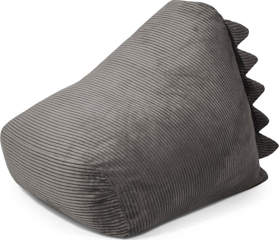 Tmavě šedý manšestrový dětský sedací vak Snug 80 Dragon – SLOWDOWN SLOWDOWN