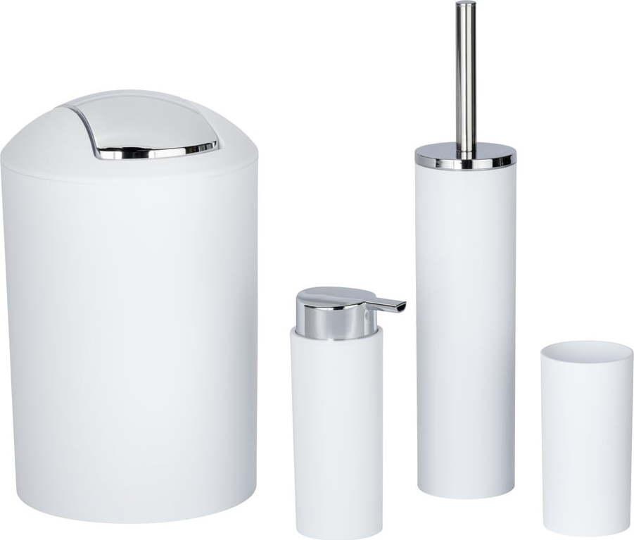 Bílá plastová sada doplňků do koupelny Calvo – Wenko WENKO