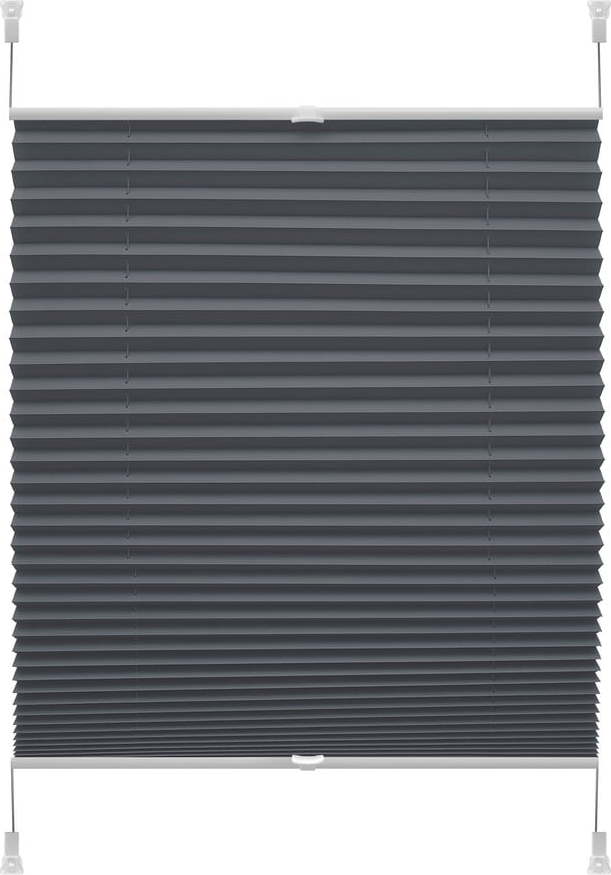 Antracitová roleta 80x150 cm Plisé Verona – Gardinia Gardinia