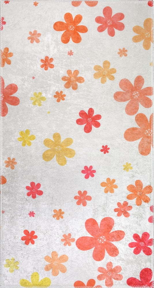 Oranžový/slonovinový pratelný dětský koberec 160x230 cm Fall Flowers – Vitaus Vitaus