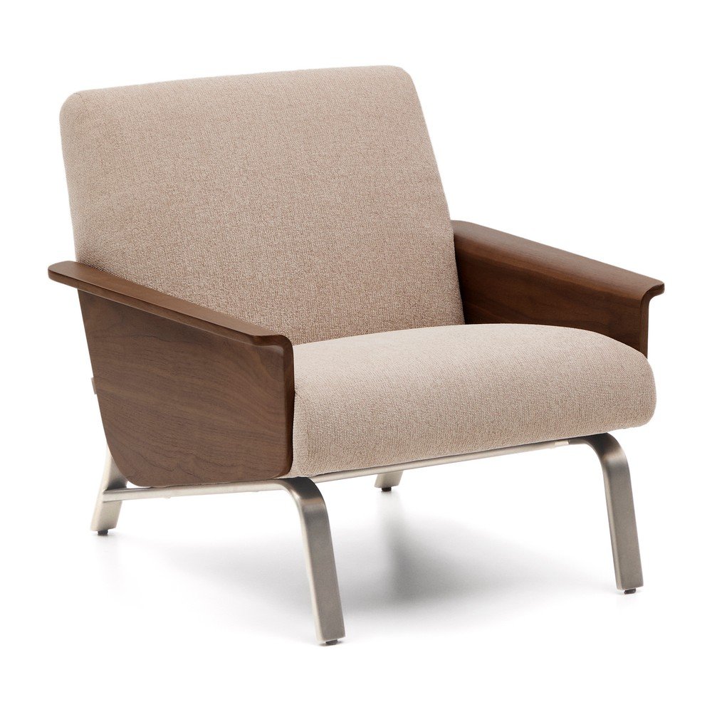 Světle hnědé žinylkové křeslo Amsen – Kave Home Kave Home