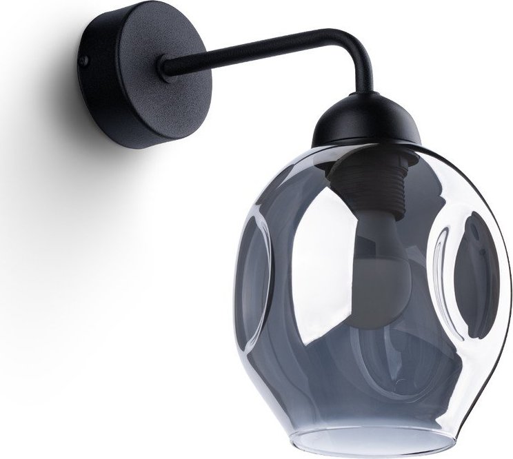 Černé nástěnné svítidlo ø 25 cm Garten – Sollux Sollux