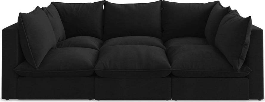 Černá pohovka 255 cm Manao – Makamii Makamii