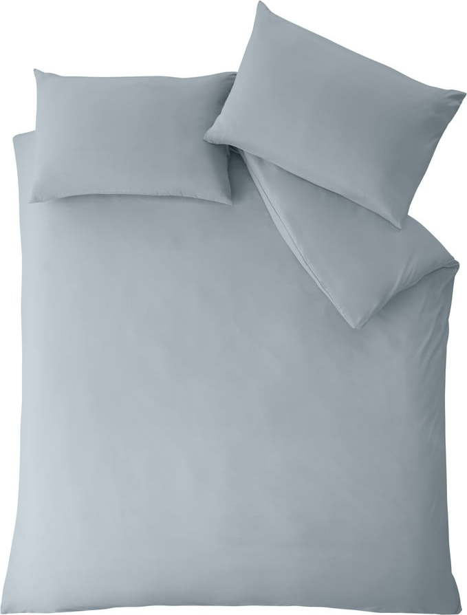 Šedomodré povlečení na dvoulůžko/prodloužené 230x220 cm So Soft Non-Iron – Catherine Lansfield Catherine Lansfield