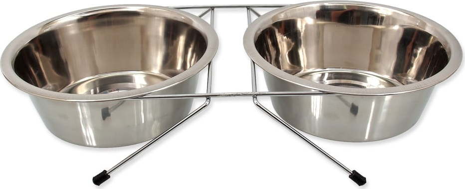 Set misek s podstavcem pro psa z nerezové oceli ø 21 cm Dog Fantasy – Plaček Pet Products Plaček Pet Products